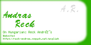 andras reck business card